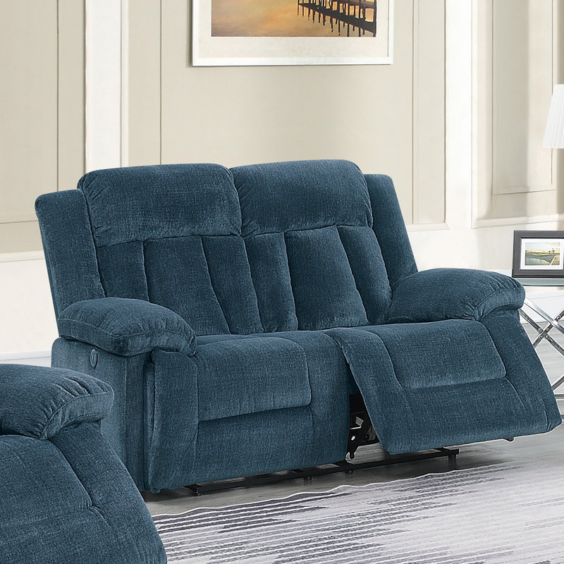 Red Barrel Studio® Brea 65'' Chenille Pillow Top Arm Reclining Loveseat